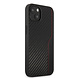 AMG AMG iPhone 14 & 13 Backcover hoesje - Carbon Effect - Leather & Red Stitching - Zwart AMG AMG iPhone 14 & 13 Backcover hoesje - Carbon Effect - Leather & Red Stitching - Zwart