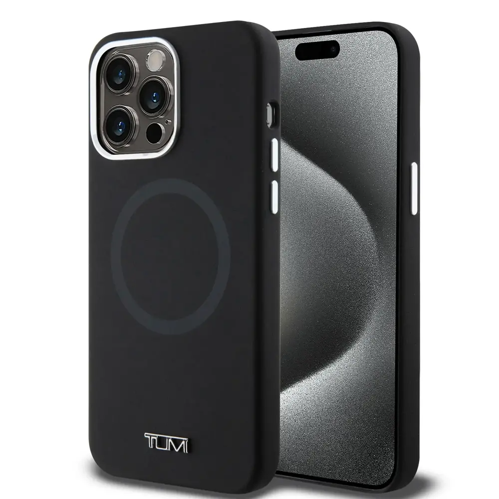 Tumi Tumi iPhone 15 Pro Back-Cover hul - Magsafe - Silicone - Schwarz Tumi Tumi iPhone 15 Pro Back-Cover hul - Magsafe - Silicone - Schwarz