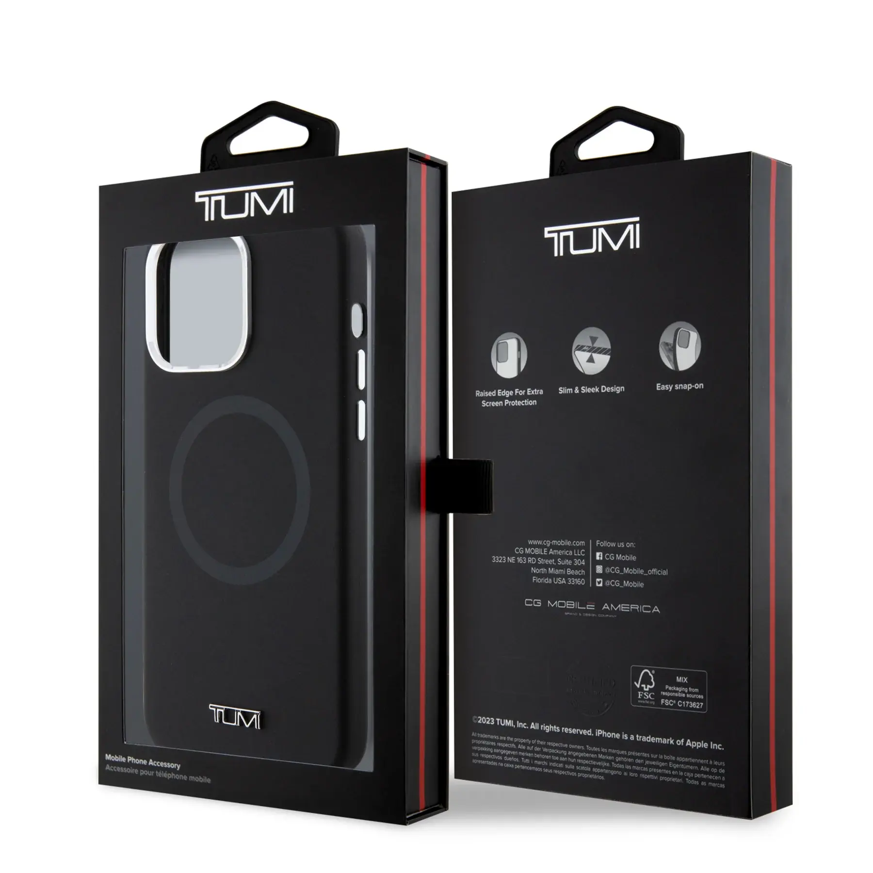 Tumi Tumi iPhone 15 Pro Backcover hoesje - Magsafe - Silicone - Zwart, foto 4 van 4