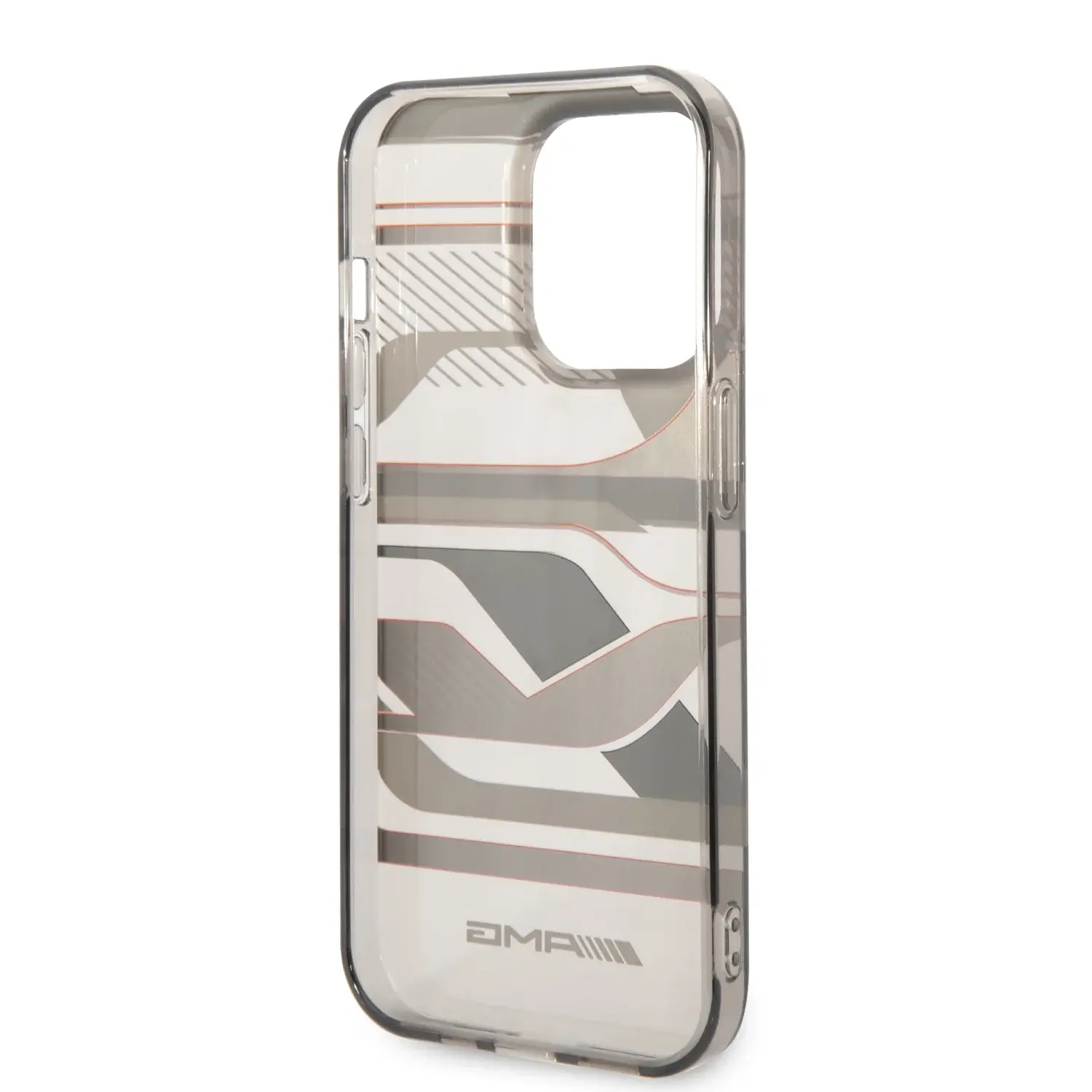 AMG AMG iPhone 14 & 13 Backcover hoesje - Double Layer - Expressive Red Graphic Design - Transparant, foto 3 van 4