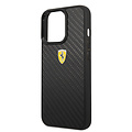 Ferrari Ferrari iPhone 13 Pro Back cover coque - Carbon - Metal Logo - Noir