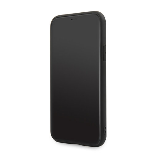 Mercedes-Benz Mercedes-Benz iPhone 11 Pro Backcover hoesje - Genuine Leather - Perforated Bow Line - Zwart