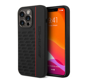 AMG AMG iPhone 14 Pro Backcover hoesje - Double Layer - Carbon Pattern - Zwart AMG AMG iPhone 14 Pro Backcover hoesje - Double Layer - Carbon Pattern - Zwart