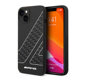 AMG AMG iPhone 14 & 13 Backcover hoesje - Double Layer - Checkered Flag Pattern - Zwart AMG AMG iPhone 14 & 13 Backcover hoesje - Double Layer - Checkered Flag Pattern - Zwart