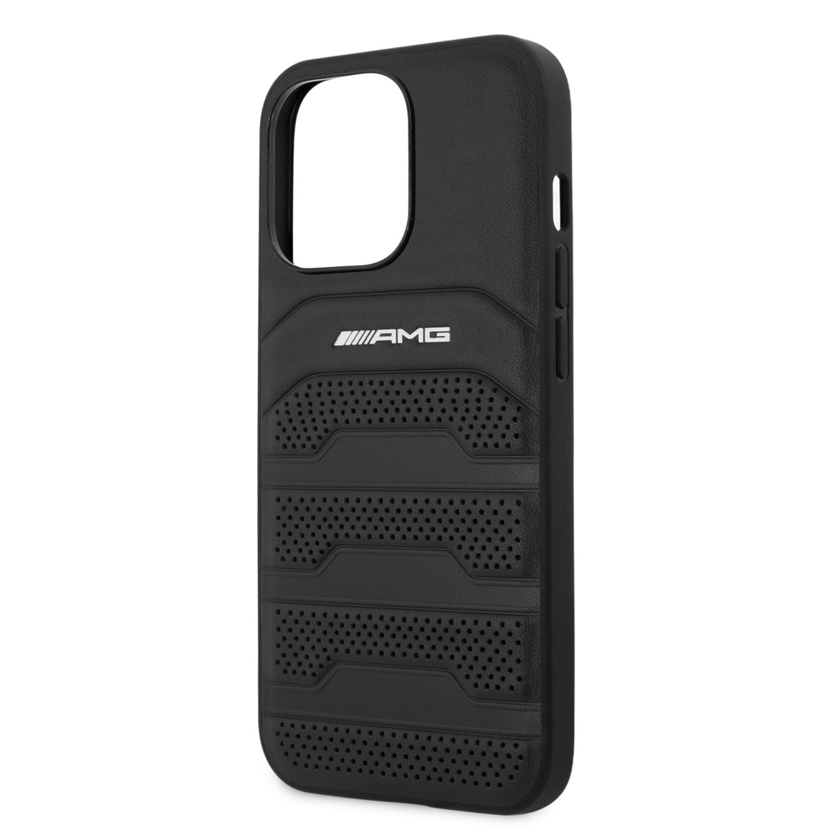 AMG AMG iPhone 14 Pro Backcover hoesje - Debossed Lines - White Logo - Zwart, foto 5 van 6