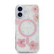 Guess Guess iPhone 16 Backcover hoesje - Magsafe - Resin Flowers Design - Roze Guess Guess iPhone 16 Backcover hoesje - Magsafe - Resin Flowers Design - Roze