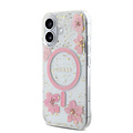 Guess Guess iPhone 16 Backcover hoesje - Magsafe - Resin Flowers Design - Roze