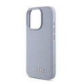 Guess Guess iPhone 16 Pro Backcover hoesje - Magsafe - Grained - Flower Charm Strap - Paars