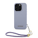 Guess Guess iPhone 16 Pro Max Back cover case - Magsafe - Grained - Flower Charm Strap - Purple