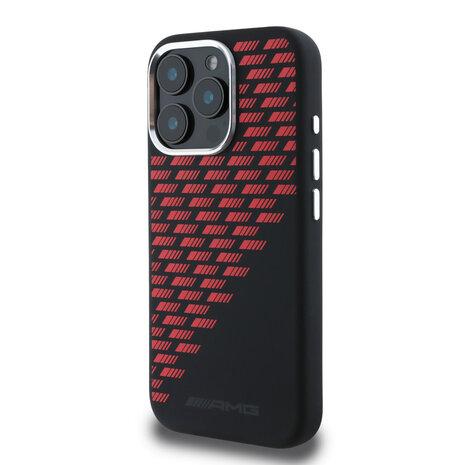 AMG AMG iPhone 16 Pro Back cover case - Magsafe - Silicone Rhombs - Black AMG AMG iPhone 16 Pro Back cover case - Magsafe - Silicone Rhombs - Black