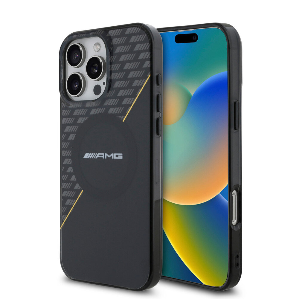 AMG AMG iPhone 16 Pro Max Backcover hoesje - Magsafe - Double Layer - Zwart AMG AMG iPhone 16 Pro Max Backcover hoesje - Magsafe - Double Layer - Zwart