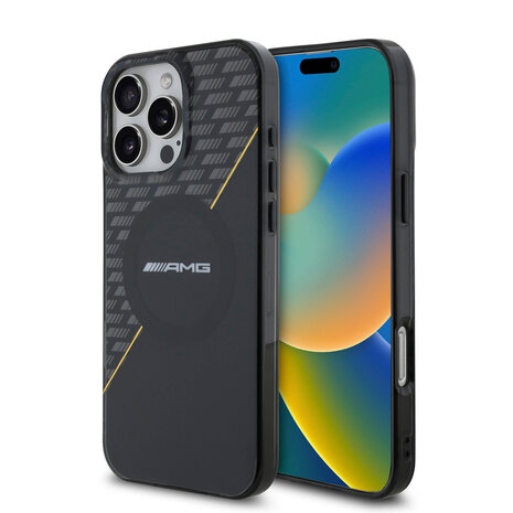 AMG AMG iPhone 16 Pro Max Back cover case - Magsafe - Double Layer - Black AMG AMG iPhone 16 Pro Max Back cover case - Magsafe - Double Layer - Black