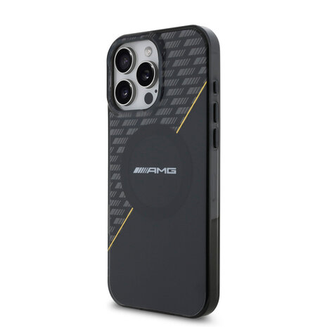 AMG AMG iPhone 16 Pro Max Backcover hoesje - Magsafe - Double Layer - Zwart AMG AMG iPhone 16 Pro Max Backcover hoesje - Magsafe - Double Layer - Zwart