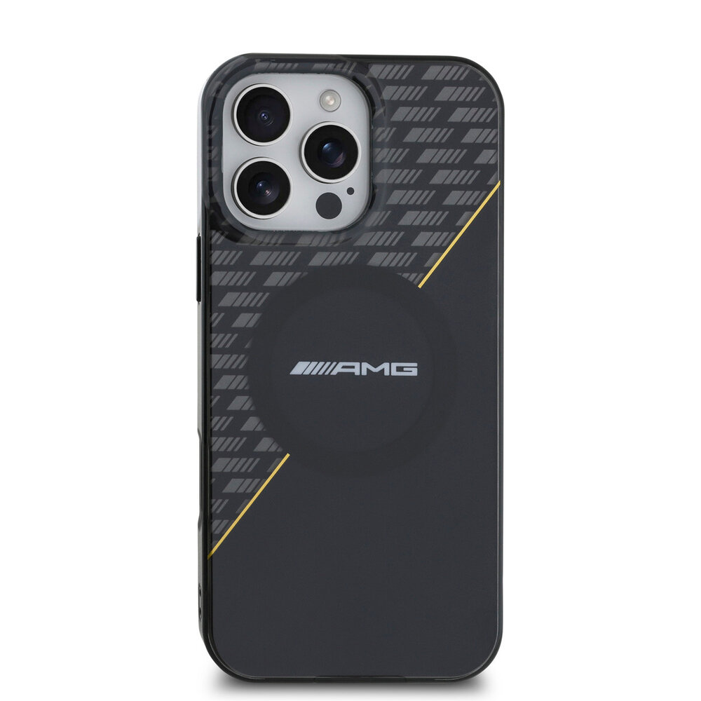 AMG AMG iPhone 16 Pro Max Backcover hoesje - Magsafe - Double Layer - Zwart AMG AMG iPhone 16 Pro Max Backcover hoesje - Magsafe - Double Layer - Zwart