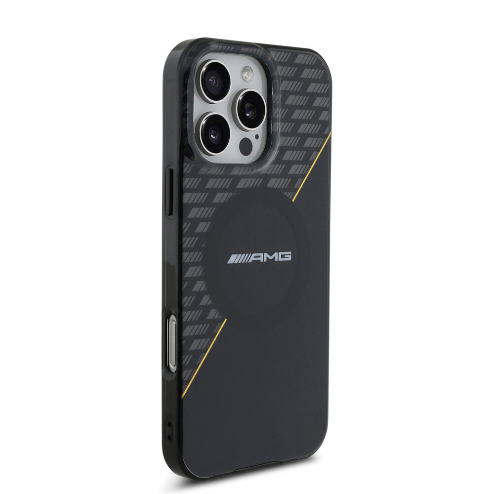 AMG AMG iPhone 16 Pro Max Backcover hoesje - Magsafe - Double Layer - Zwart AMG AMG iPhone 16 Pro Max Backcover hoesje - Magsafe - Double Layer - Zwart
