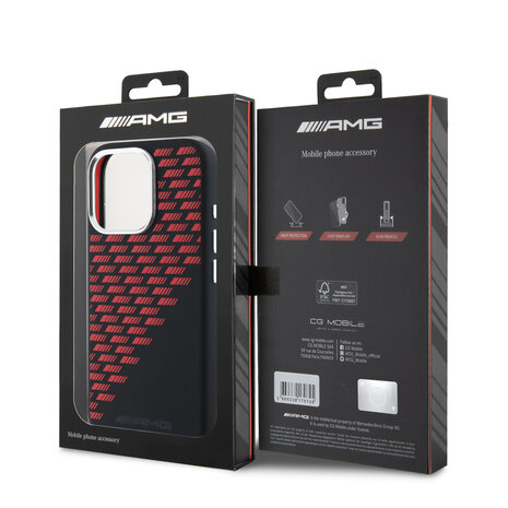 AMG AMG iPhone 16 Pro Max Back cover case - Magsafe - Silicone Rhombs - Black AMG AMG iPhone 16 Pro Max Back cover case - Magsafe - Silicone Rhombs - Black