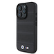 BMW BMW iPhone 16 Pro Max Backcover hoesje - Magsafe - Perforated - Stitched lines - Zwart BMW BMW iPhone 16 Pro Max Backcover hoesje - Magsafe - Perforated - Stitched lines - Zwart