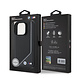 BMW BMW iPhone 16 Pro Max Back-Cover hul - Magsafe - Perforated - Twisted White Line - Schwarz