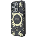 Guess Guess iPhone 16 Pro Back cover case - Magsafe - Peony 4G - Black