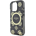 Guess Guess iPhone 16 Pro Back cover coque - Magsafe - Peony 4G - Noir
