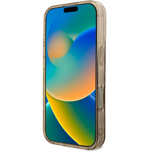Guess Guess iPhone 16 Pro Max Backcover hoesje - Magsafe - Peony 4G - Bruin