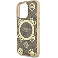 Guess Guess iPhone 16 Pro Max Backcover hoesje - Magsafe - Peony 4G - Bruin