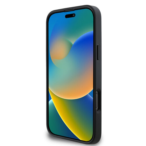 Tumi Tumi iPhone 16 Pro Max Backcover hoesje - Leather with Grip Stand - Embossed Balistic Pattern - Blauw