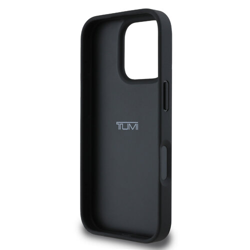 Tumi Tumi iPhone 16 Pro Max Backcover hoesje - Leather with Grip Stand - Embossed Balistic Pattern - Blauw