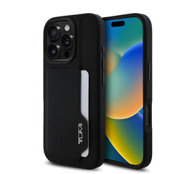 Tumi Tumi iPhone 16 Pro Max Back-Cover hul - Leather with Vertical Card Slot - Schwarz Tumi Tumi iPhone 16 Pro Max Back-Cover hul - Leather with Vertical Card Slot - Schwarz