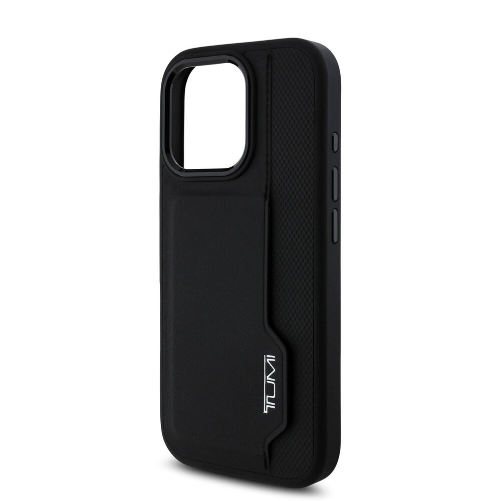 Tumi Tumi iPhone 16 Pro Max Back-Cover hul - Leather with Vertical Card Slot - Schwarz Tumi Tumi iPhone 16 Pro Max Back-Cover hul - Leather with Vertical Card Slot - Schwarz