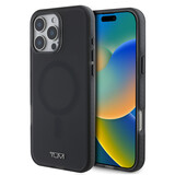 Tumi Tumi iPhone 16 Pro Back cover coque - Magsafe - Shockproof - Transparent Frosted - Noir Tumi Tumi iPhone 16 Pro Back cover coque - Magsafe - Shockproof - Transparent Frosted - Noir