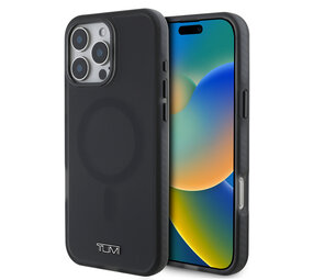 Tumi Tumi iPhone 16 Pro Backcover hoesje - Magsafe - Shockproof - Transparent Frosted - Zwart Tumi Tumi iPhone 16 Pro Backcover hoesje - Magsafe - Shockproof - Transparent Frosted - Zwart