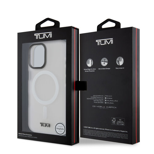 Tumi Tumi iPhone 16 Back cover case - Magsafe - Shockproof - Transparent Frosted - Transparent