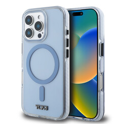 Tumi iPhone 16 Pro Max Backcover hoesje - Magsafe - Shockproof - Transparent Glacier - Blauw