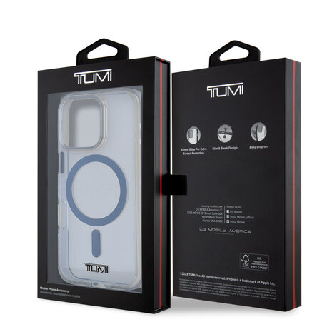 Tumi Tumi iPhone 16 Pro Max Back cover case - Magsafe - Shockproof - Transparent Glacier - Blue