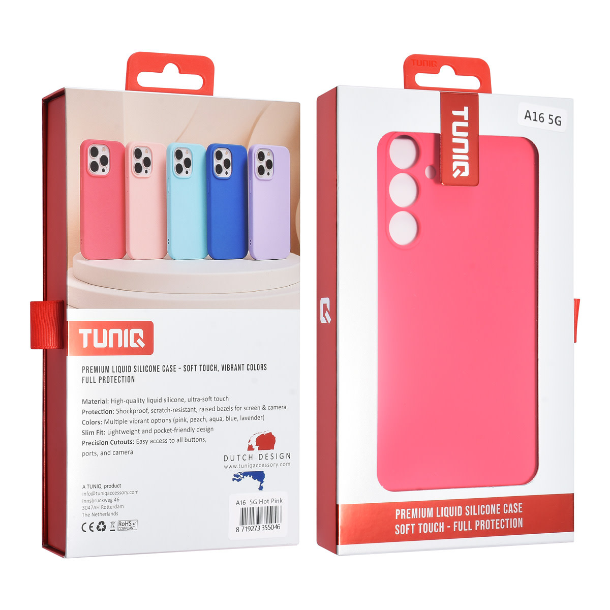 TUNIQ TUNIQ Galaxy A16 5G Backcover hoesje - Felroze, foto 3 van 3