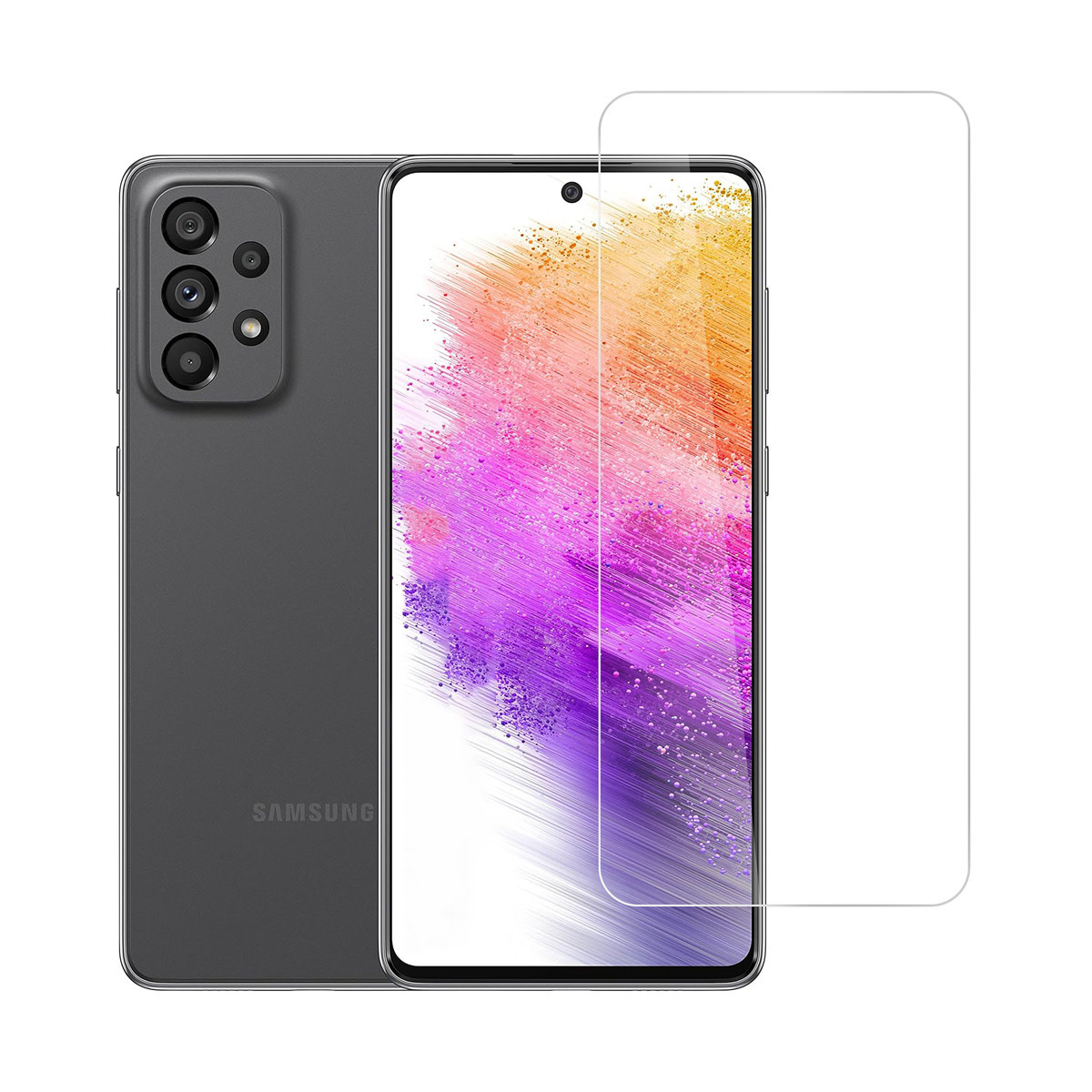 TUNIQ box of 10 - TUNIQ Galaxy A73 5G Screenprotector - Tempered Glass - Transparant