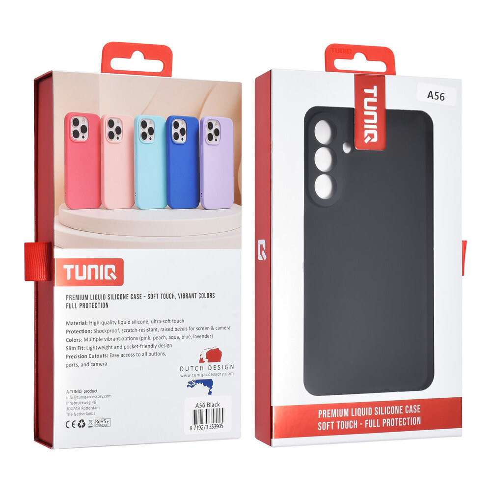 TUNIQ TUNIQ Galaxy A56 Backcover hoesje - Zwart TUNIQ TUNIQ Galaxy A56 Backcover hoesje - Zwart