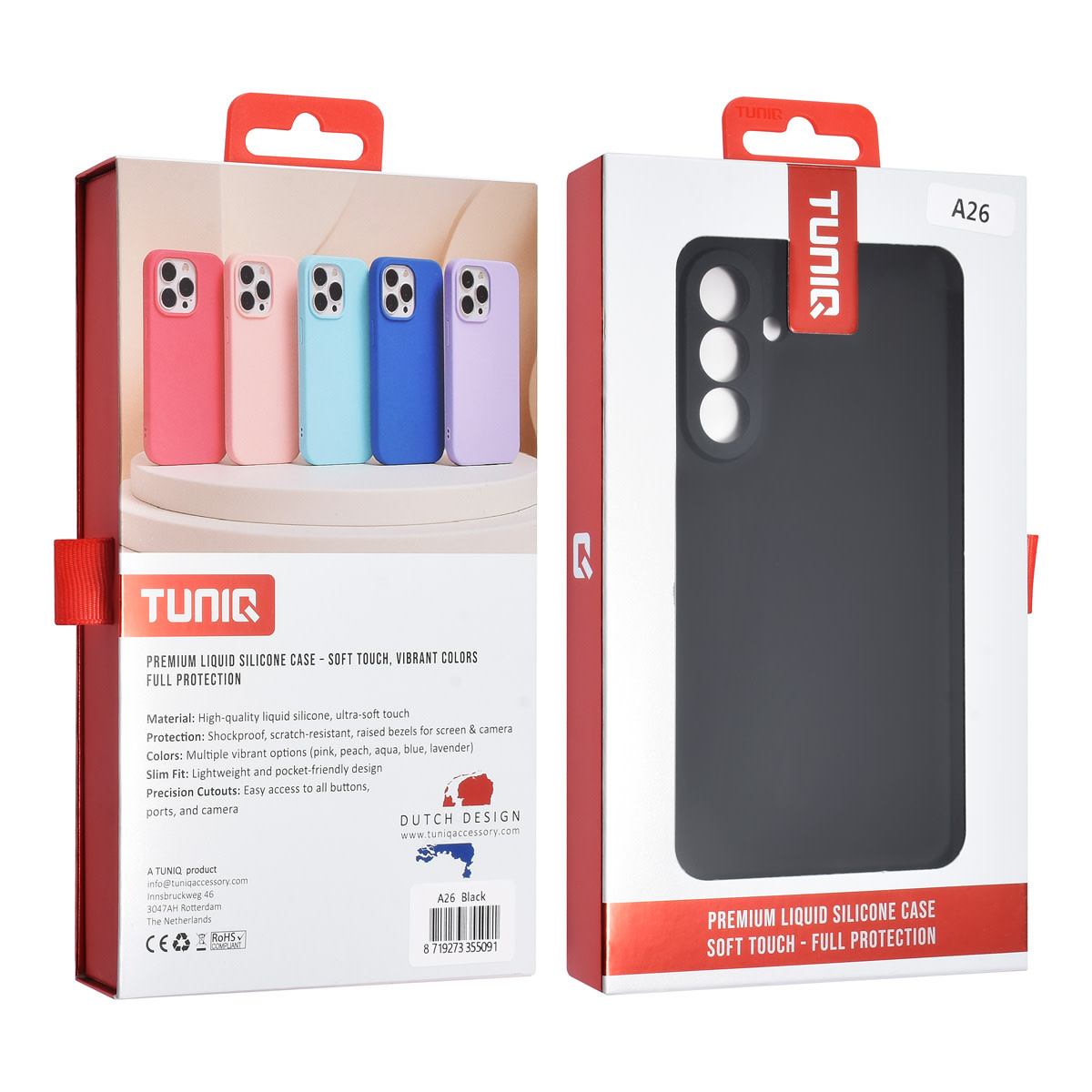 TUNIQ TUNIQ Galaxy A26 Backcover hoesje - Zwart, foto 3 van 3