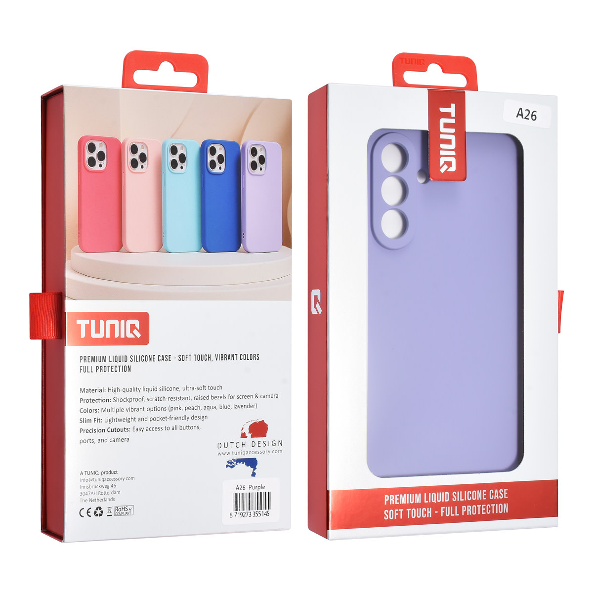 TUNIQ TUNIQ Galaxy A26 Backcover hoesje - Lila, foto 3 van 3
