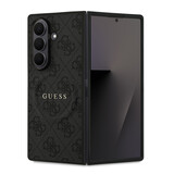 Guess Guess Galaxy Z Fold 7 Back-Cover hul - Magsafe PU Leather - 4G Classic Logo - Schwarz