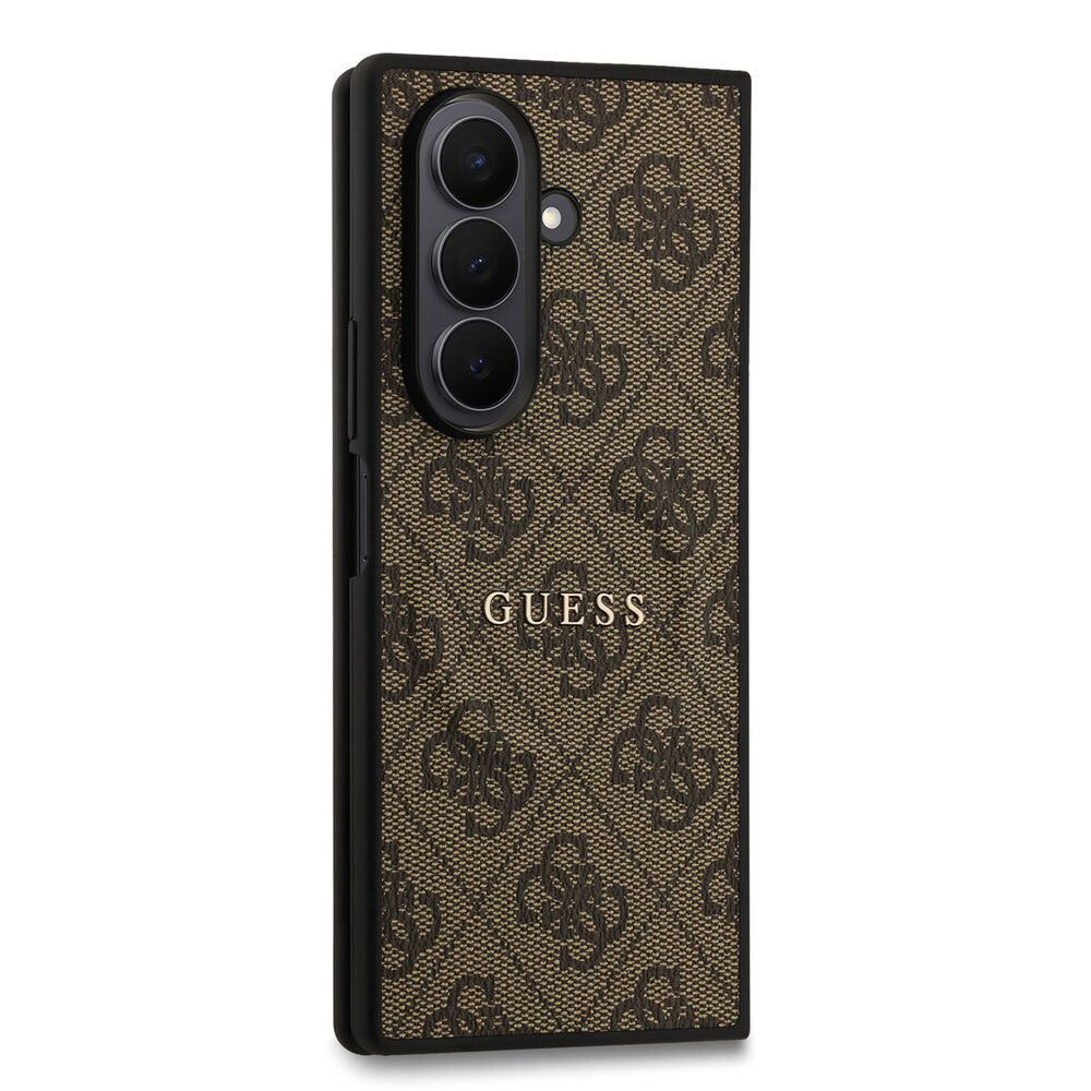 Guess Guess Galaxy Z Fold 7 Back-Cover hul - Magsafe PU Leather - 4G Classic Logo - Braun Guess Guess Galaxy Z Fold 7 Back-Cover hul - Magsafe PU Leather - 4G Classic Logo - Braun