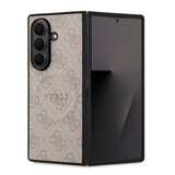 Guess Guess Galaxy Z Fold 7 Backcover hoesje - Magsafe PU Leather - 4G Classic Logo - Roze