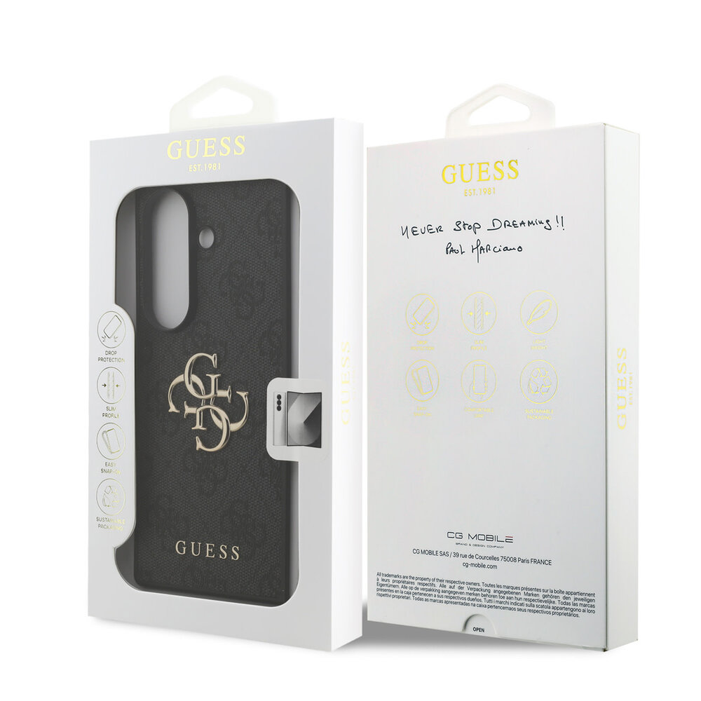 Guess Guess Galaxy Z Fold 7 Backcover hoesje - 4G - Big Metal Logo - Zwart Guess Guess Galaxy Z Fold 7 Backcover hoesje - 4G - Big Metal Logo - Zwart