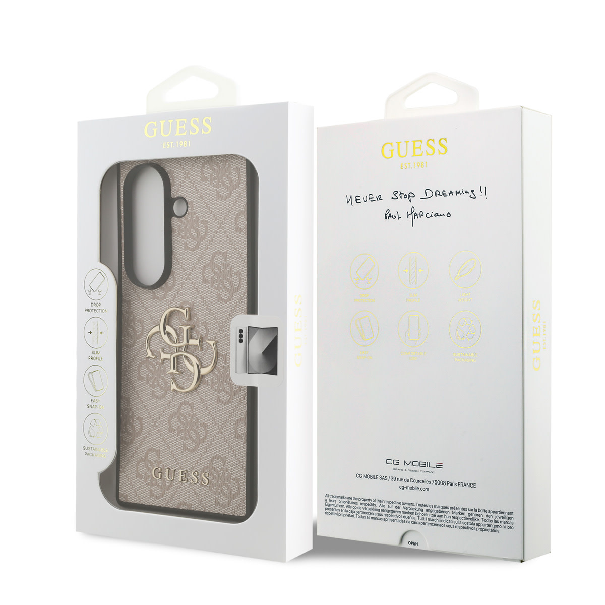 Guess Guess Galaxy Z Fold 7 Backcover hoesje - 4G - Big Metal Logo - Roze, foto 6 van 6