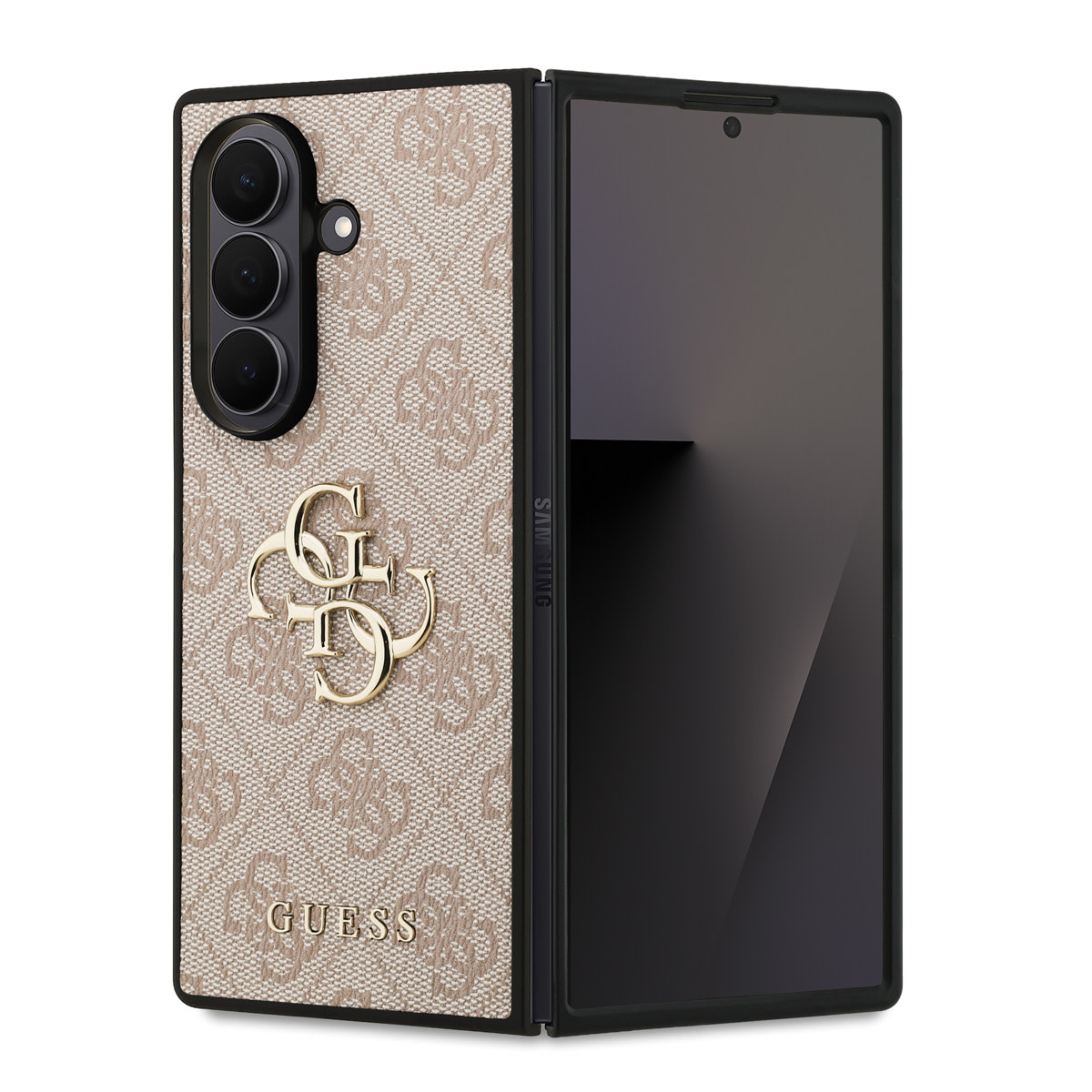 Guess Guess Galaxy Z Fold 7 Backcover hoesje - 4G - Big Metal Logo - Roze