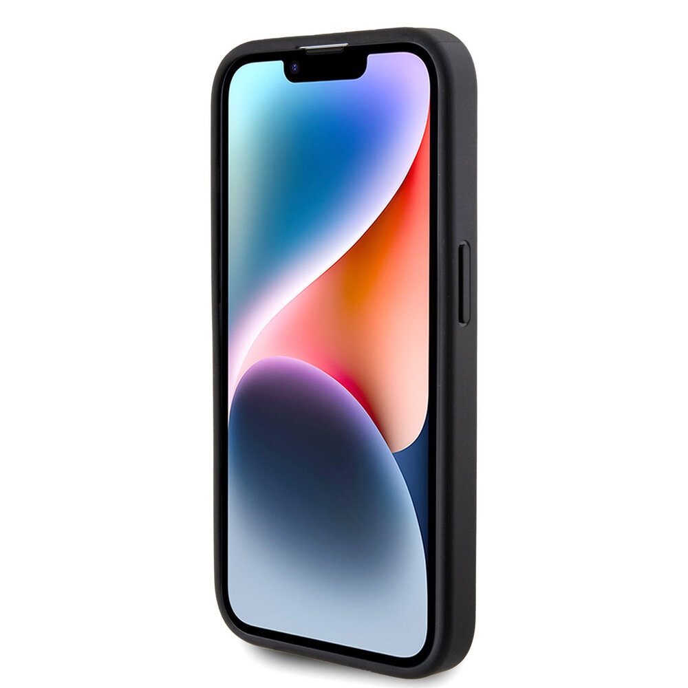 Guess Guess iPhone 15 Pro Backcover hoesje - Big 4G - Fixed Glitter - Zwart Guess Guess iPhone 15 Pro Backcover hoesje - Big 4G - Fixed Glitter - Zwart