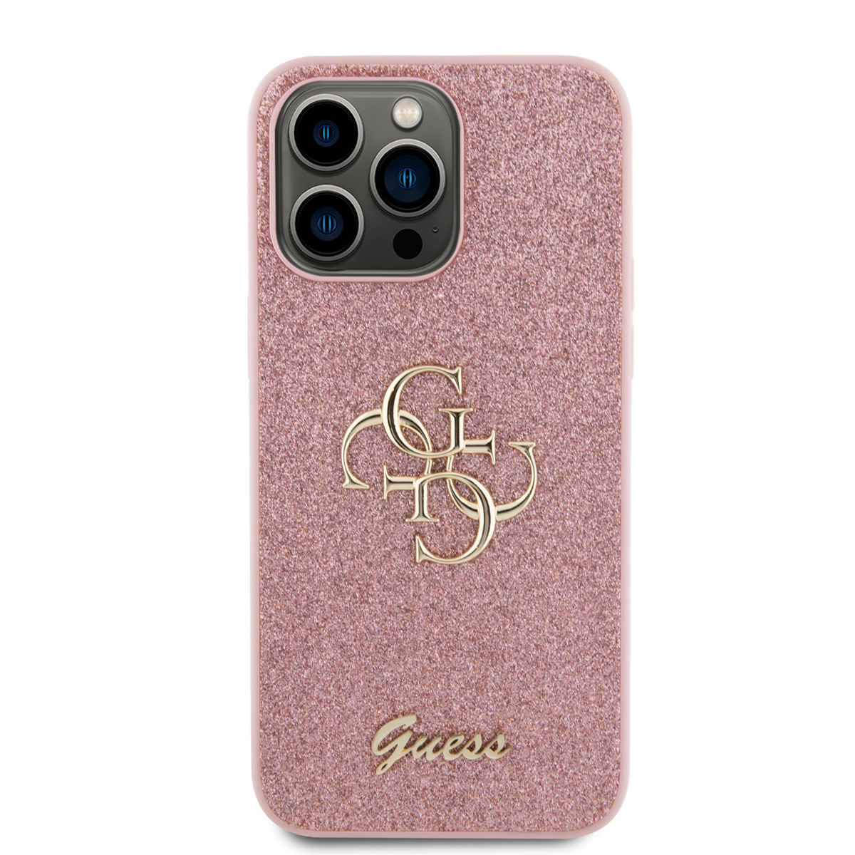 Guess Guess iPhone 15 Pro Max Backcover hoesje - Big 4G - Fixed Glitter - Roze, foto 3 van 6