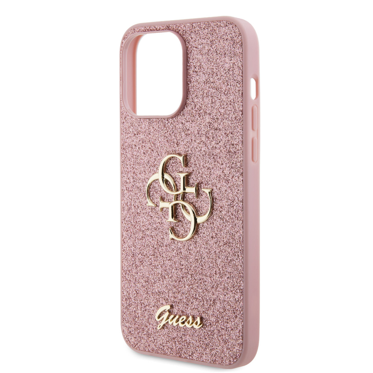 Guess Guess iPhone 15 Pro Max Backcover hoesje - Big 4G - Fixed Glitter - Roze, foto 5 van 6