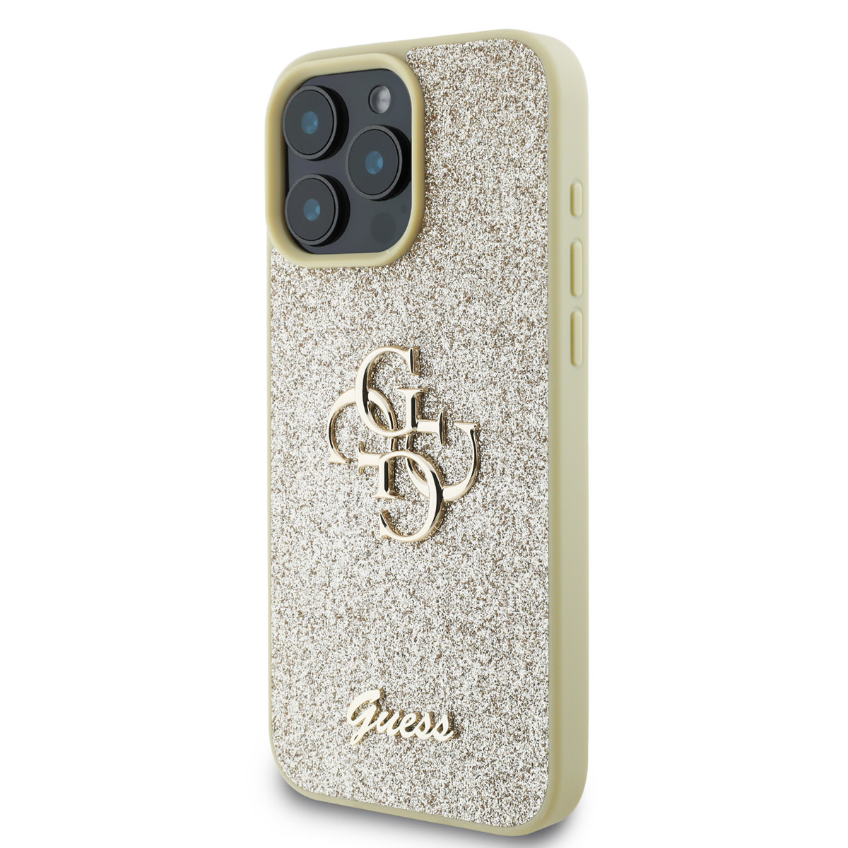 Guess Guess iPhone 16 Pro Backcover hoesje - Big 4G - Fixed Glitter - Goud, foto 2 van 6